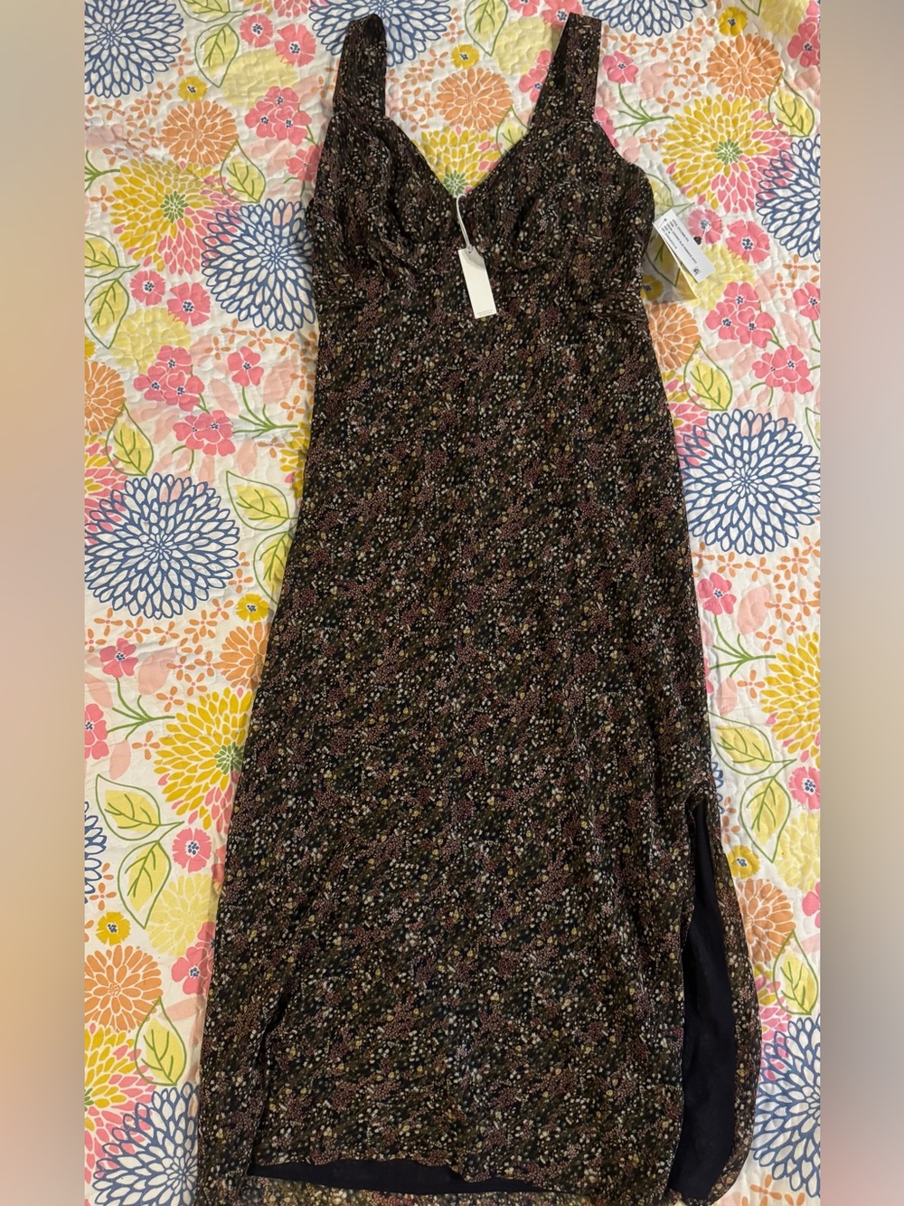 NWT medium Jessica Simpson floral slit dress - Picture 1 of 7